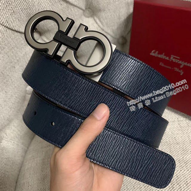 菲拉格慕男士皮帶 Ferragamo雙面牛皮紋理腰帶  jjp2056